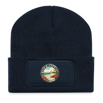 Experience Tropical Paradise Isla Mujeres Mexico - Recycled Patch Beanie - french navy - Front