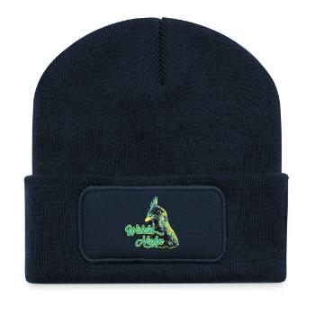 Fans de poulet - Coq - Coq - Poulet fleur - Bio - Beanie recyclé à patch - bleu marine - Devant