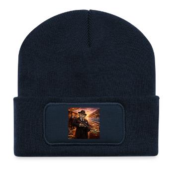 Des gangsters chats sur un yacht de luxe - Beanie recyclé à patch - bleu marine - Devant