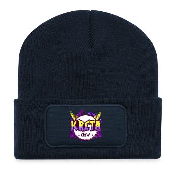Kreta Crew Bunt - Recycelte Patch Beanie - French Navy - Vorne