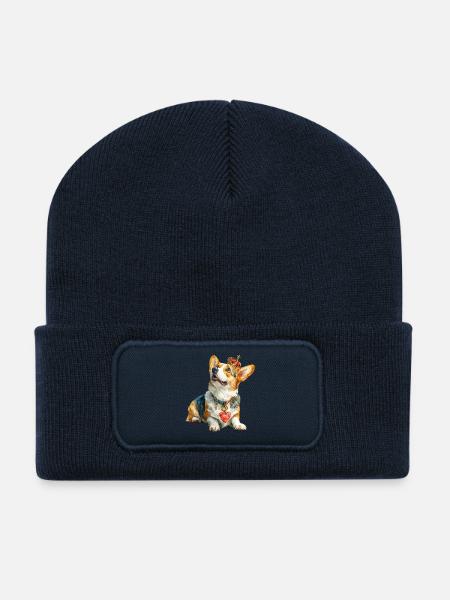 Royal Corgi - Recycled Patch Beanie - french navy