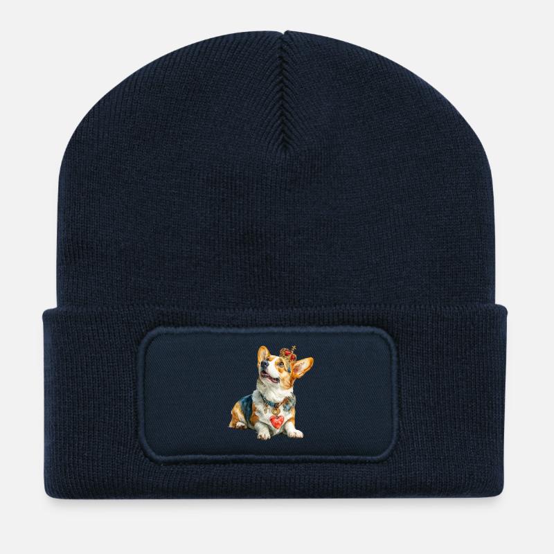 Royal Corgi - Recycled Patch Beanie - french navy