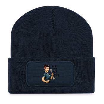 Vintage Workshop Pin-up: High Gear Lifestyle - Recycled Patch Beanie - french navy - Front