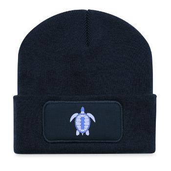TURTLE - Recycelte Patch Beanie - French Navy - Vorne