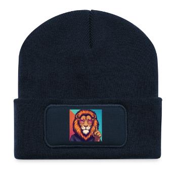 Frankensteen: The Wise King - Pop Art - Recycelte Patch Beanie - French Navy - Vorne