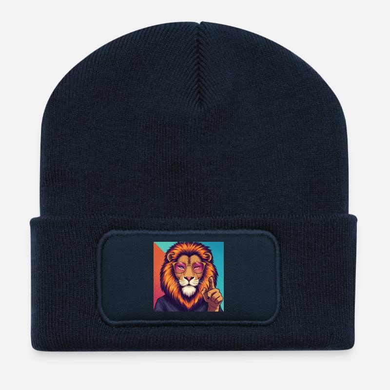 Frankensteen: The Wise King - Pop Art - Recycled Patch Beanie - french navy