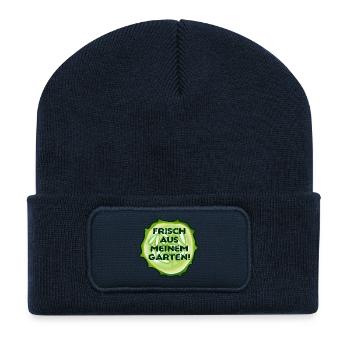 Hobby Garten Gemüse - Recycelte Patch Beanie - French Navy - Vorne