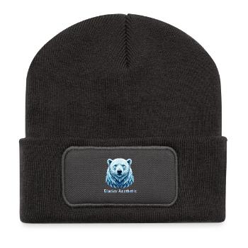  Eisbär Glacier Aesthetic Polygon - Recycelte Patch Beanie - Dunkelgrau - Vorne