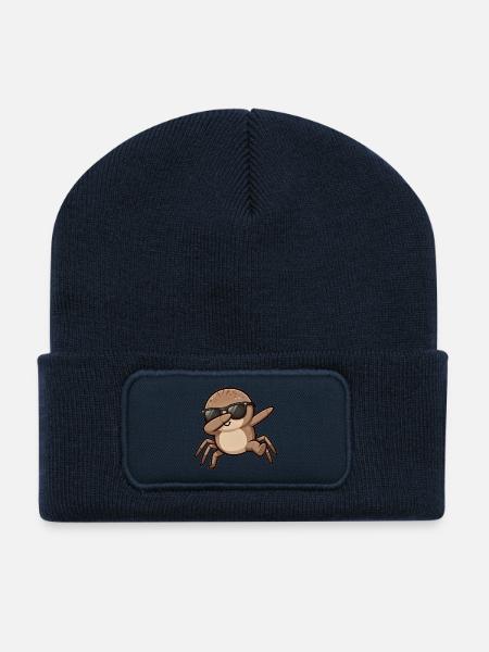 Dabbing Spider - Recycled Patch Beanie - french navy