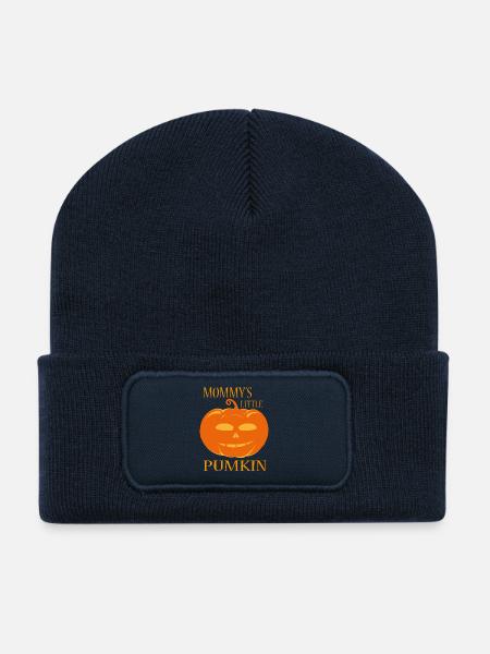 Halloween - Zombie - Horreur - Citrouille - Beanie recyclé à patch - bleu marine