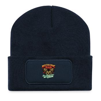 Mechanic Dad: Cooler Schrauber-Leben - Recycelte Patch Beanie - French Navy - Vorne