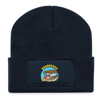 Banananaas VEB-Supermarkt. - Recycelte Patch Beanie - French Navy - Vorne