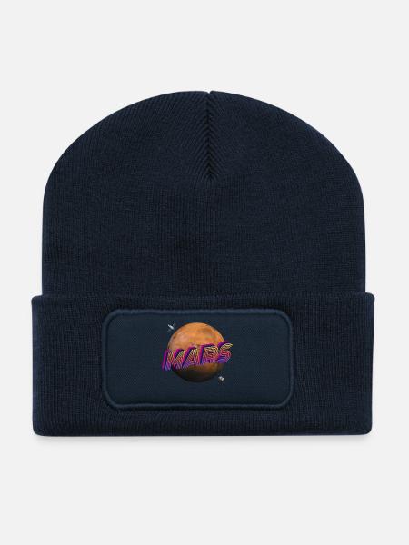 Mars – Weltraumserie - Recycelte Patch Beanie - French Navy