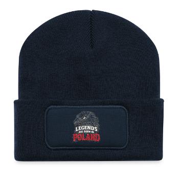 Polen Legende: Weißer Adler – Stolz & Tradition - Recycelte Patch Beanie - French Navy - Vorne