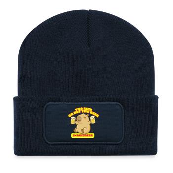 Zwei Bier oder nicht zwei Bier – Shakesbeer – Capybara - Recycelte Patch Beanie - French Navy - Vorne