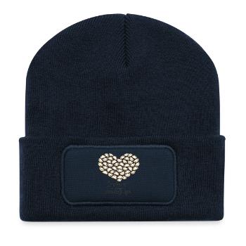 Pelmeni Herz – Pelmeni is my love language - Recycelte Patch Beanie - French Navy - Vorne
