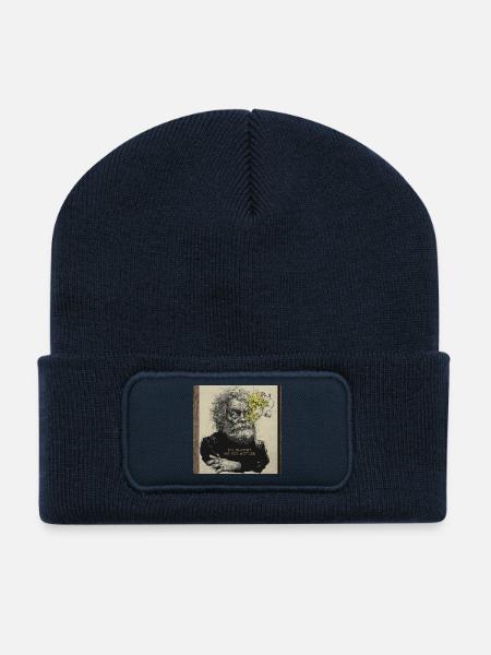 Der_Gedankenblitz-2 - Recycelte Patch Beanie - French Navy
