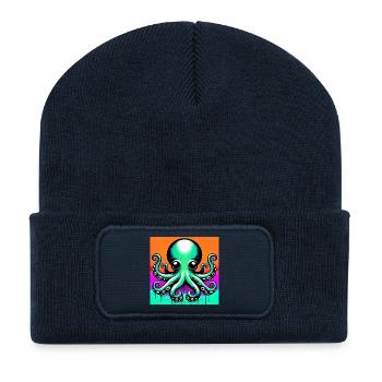 Octopus - Recycled Patch Beanie - french navy - Front