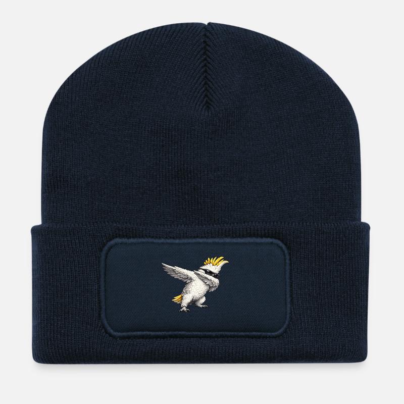 Dabbing Kakadu - Recycelte Patch Beanie - French Navy