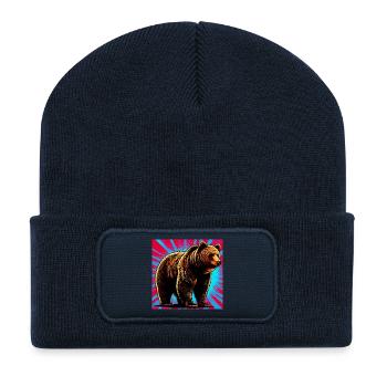 bear - Recycled Patch Beanie - french navy - Front