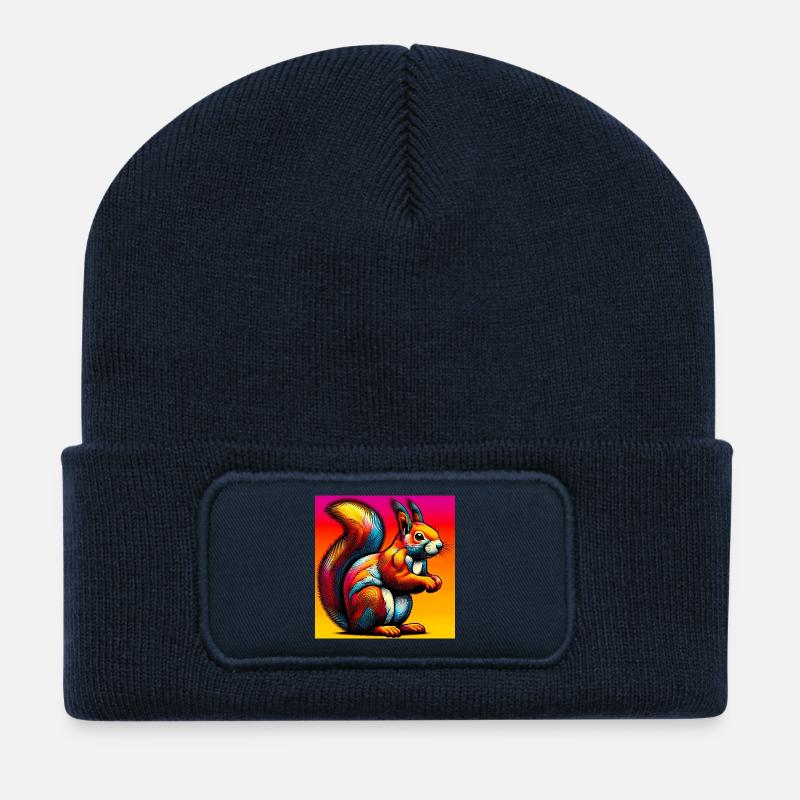 squirrel - Recycled Patch Beanie - french navy