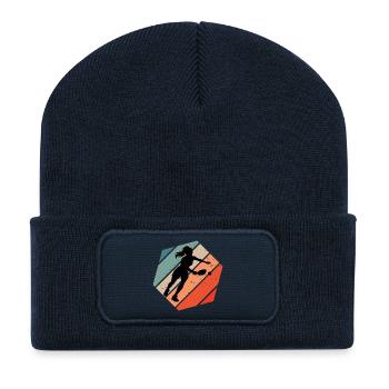 Pickleball player Geschenk für pickleball pro Fans - Recycelte Patch Beanie - French Navy - Vorne