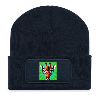 giraffe - Recycled Patch Beanie - french navy - Front