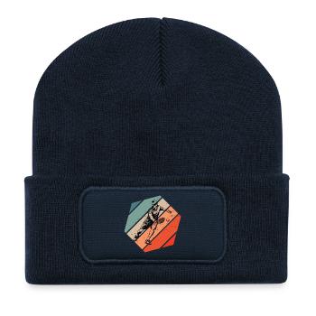 Pickleball Coach Gift for Pickleball Game Fans - Recycled Patch Beanie - french navy - Front