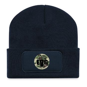 EVG - Beanie recyclé à patch - bleu marine - Devant