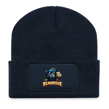 Freches Blaubeer, klaubeere Shirt , Hoodie, Tasse - Recycelte Patch Beanie - French Navy - Vorne
