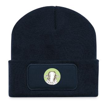 Schaf - Recycelte Patch Beanie - French Navy - Vorne