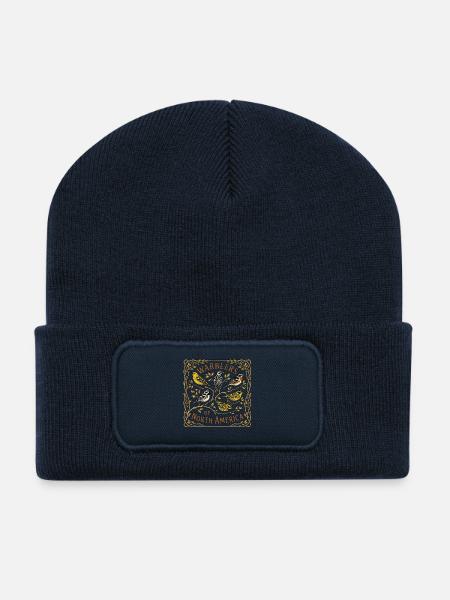 Vögel - Recycelte Patch Beanie - French Navy