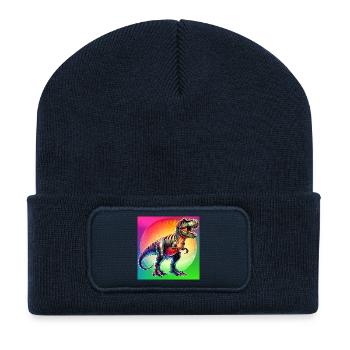 dinosaur - Recycled Patch Beanie - french navy - Front