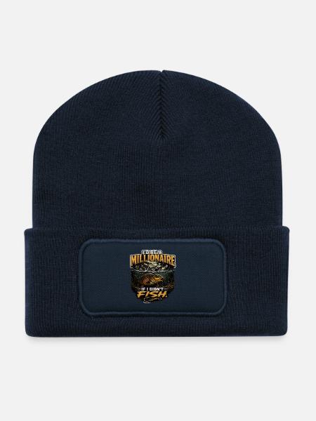 I’d Be A Millionaire If I Didn’t Fish Carp Design - Recycled Patch Beanie - french navy