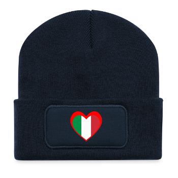 Italia Cuore – Amore per l'Italia - Recycled Patch Beanie - french navy - Front
