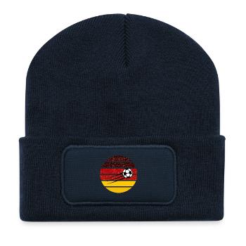 Football Circle Germany Retro Gradient - Recycled Patch Beanie - french navy - Front