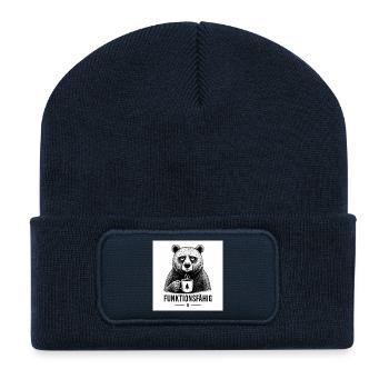 Bär FUNKTIONSFÄHIG 2 - Recycelte Patch Beanie - French Navy - Vorne