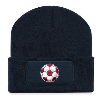 Amour du football Heartball - Beanie recyclé à patch - bleu marine - Devant