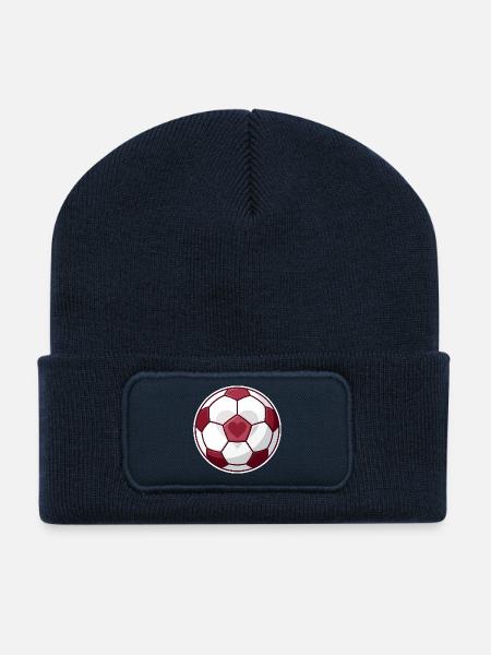 Herzball Fußballliebe - Recycelte Patch Beanie - French Navy