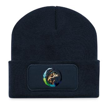 Jumping Carp - Recycled Patch Beanie - french navy - Front