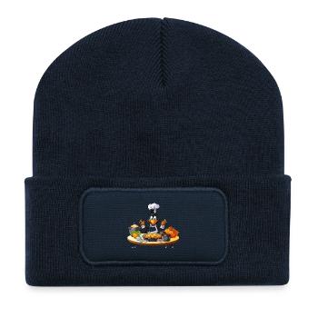 Küchenente Chef Design - Recycelte Patch Beanie - French Navy - Vorne