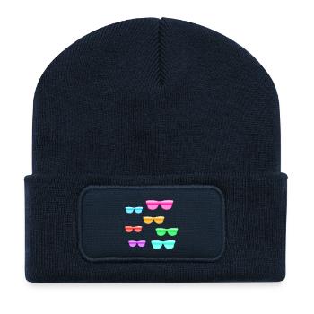 Lunettes de soleil - Beanie recyclé à patch - bleu marine - Devant