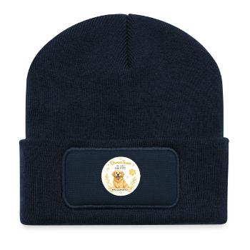 Dream Team - Mit Herz und Pfote - Recycelte Patch Beanie - French Navy - Vorne