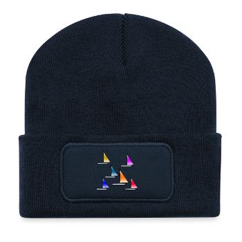 Segeln - Recycelte Patch Beanie - French Navy - Vorne