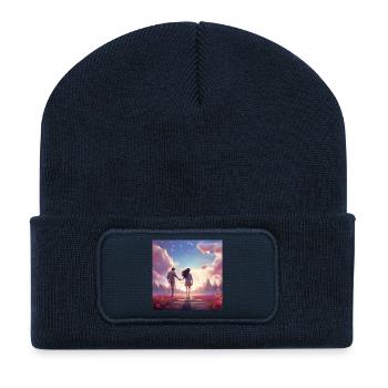 Evening Path of Love - Recycled Patch Beanie - french navy - Front