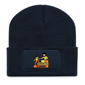 Steps to Learning School Logo - Recycled Patch Beanie - french navy - Front