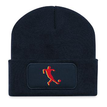 Fussball Rumänien Fan Roumanie Football - Beanie recyclé à patch - bleu marine - Devant