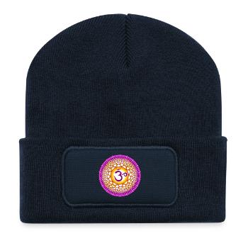 Kronenchakra Sahasrara - Recycelte Patch Beanie - French Navy - Vorne