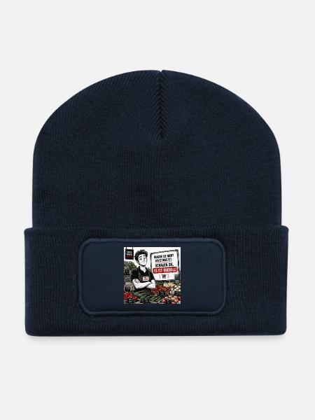 Fragen Sie nicht, wo etwas ist. - Recycelte Patch Beanie - French Navy