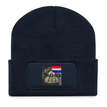 Vermächtnispyramide: Fokus und Freiheit - Recycelte Patch Beanie - French Navy - Vorne